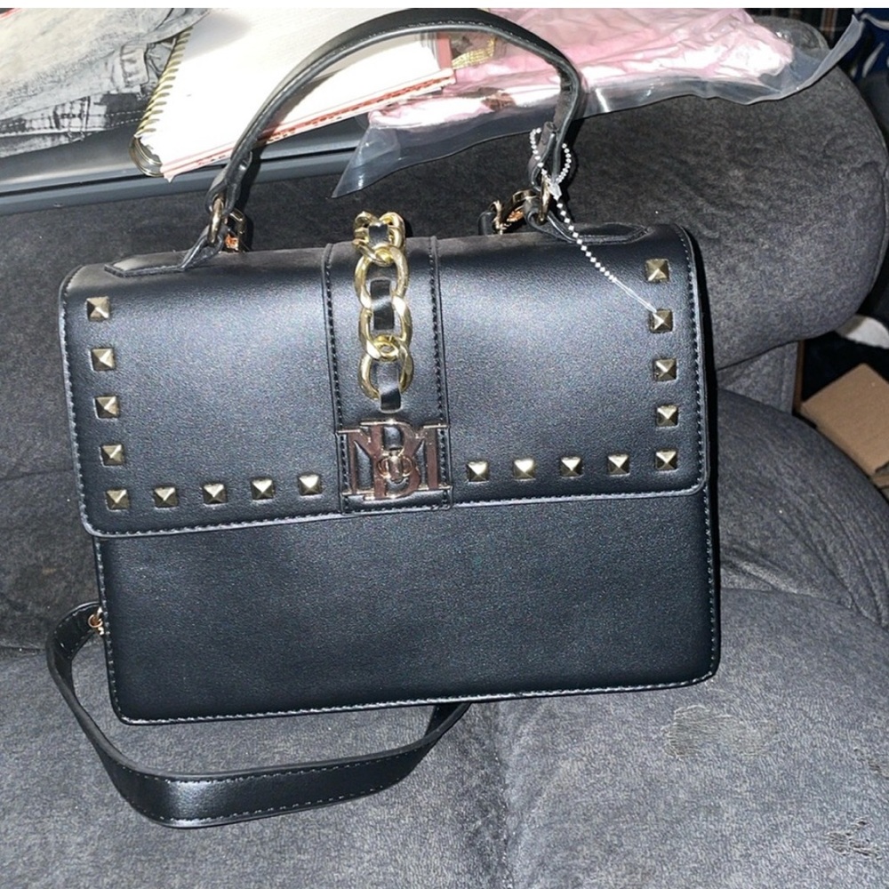 NWT! Badgley Mischka studded vegan bag